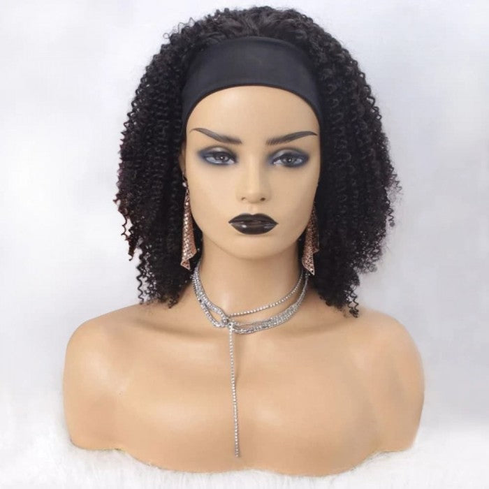 100% Human Hair headband Wigs